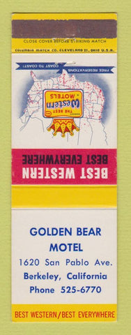 Matchbook Cover - Best Western Golden Bear Motel Berkeley CA