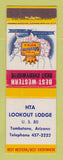 Matchbook Cover - Best Western HTA Lookout Lodge Tombstone AZ