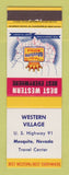 Matchbook Cover - Best Western Western Village Mesquite NV