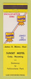 Matchbook Cover - Best Western Sunset Motel Cody WY