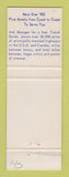 Matchbook Cover - Best Western Sunset Motel Cody WY