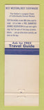 Matchbook Cover - Best Western Downtowner Motel Green Bay WI
