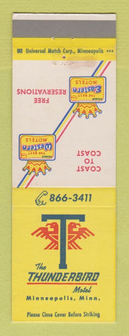 Matchbook Cover - Best Western Thunderbird Motel Minneapolis MN