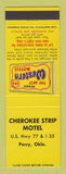 Matchbook Cover - Best Western Cherokee Strip Motel Perry OK