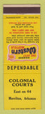 Matchbook Cover - Best Western Colonial Courts Morrilton AR