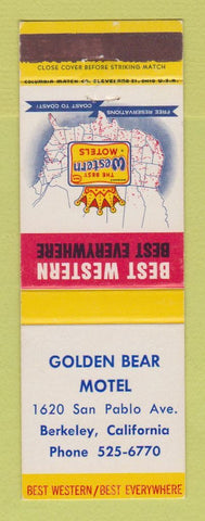 Matchbook Cover - Best Western Golden Bear Motel Berkeley CA