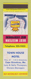 Matchbook Cover - Best Western Town House Motel Cape Girardeau MO