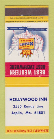 Matchbook Cover - Best Western Hollywood Inn Joplin MO