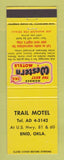 Matchbook Cover - Best Western Trail Motel Enid OK