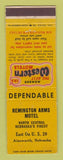 Matchbook Cover - Best Western Remington Arms Motel Ainsworth NE WORN BACK