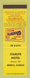 Matchbook Cover - Best Western Starlite Motel Seneca KS