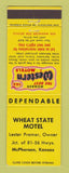 Matchbook Cover - Best Western Wheat State Motel McPherson KS