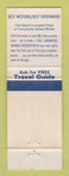 Matchbook Cover - Best Western Dunes Hotel Palm Springs CA