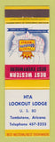 Matchbook Cover - Best Western HTA Lookout Lodge Tombstone AZ