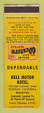 Matchbook Cover - Best Western Bell Motor Hotel Glendale CA