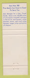 Matchbook Cover - Best Western Andrea Villa Motel La Jolla CA