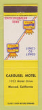 Matchbook Cover - Best Western Carousel Motel Merced CA