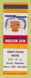 Matchbook Cover - Best Western Great Plains Motel Lincoln NE