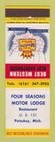 Matchbook Cover - Best Western Four Seasons Motor Lodge Petoskey MI