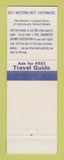 Matchbook Cover - Best Western Park Motel DeRidder LA
