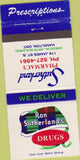 Matchbook Cover - Sutherland Pharmacy Hamilton ON 30 Strike