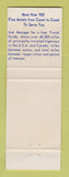 Matchbook Cover - Best Western John Yancey Motor Hotel Kill Devil Hills NC
