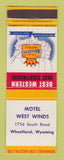 Matchbook Cover - Best Western Motel West Winds Wheatland WY