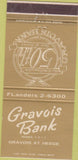 Matchbook Cover - Gravios Bank Car Loan Rates on Back 30 Strike