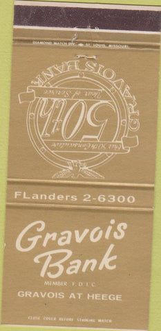 Matchbook Cover - Gravios Bank Car Loan Rates on Back 30 Strike