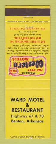 Matchbook Cover - Best Western Ward Motel Restaurant Benton AR