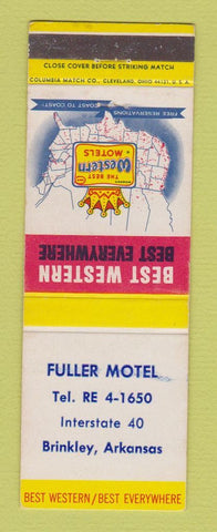Matchbook Cover - Best Western Fuller Motel Brinkley AR