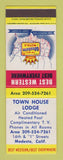 Matchbook Cover - Best Western Town House Lodge Modesto CA