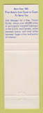 Matchbook Cover - Best Western Belmont Motor Hotel Lake Charles LA