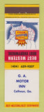 Matchbook Cover - Best Western GA Motor Inn Calhoun GA