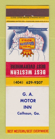 Matchbook Cover - Best Western GA Motor Inn Calhoun GA