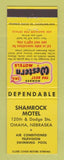 Matchbook Cover - Best Western Shamrock Motel Omaha NE