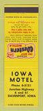 Matchbook Cover - Best Western Iowa Motel Davenport IA