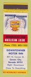 Matchbook Cover - Best Western Downtowner Motor Inn Carson City NV WEAR