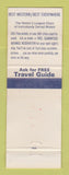 Matchbook Cover - Best Western Downtowner Motor Inn Carson City NV WEAR