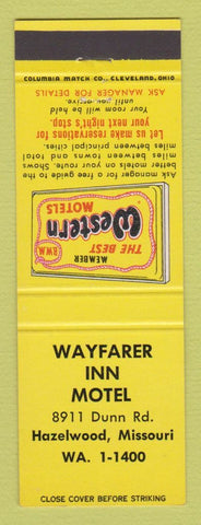 Matchbook Cover - Best Western Wayfarer Inn Motel Hazelwood MO