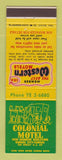 Matchbook Cover - Best Western Colonial Motel Kansas City KS