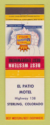 Matchbook Cover - Best Western El Patio Motel Sterling Colorado