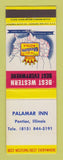 Matchbook Cover - Best Western Palamar Inn Pontiac IL