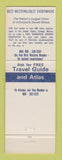 Matchbook Cover - Best Western Palamar Inn Pontiac IL