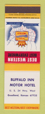 Matchbook Cover - Best Western Buffalo Inn Motor Hotel Goodland KS