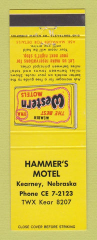 Matchbook Cover - Best Western Hammer's Motel Kearney NE