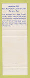 Matchbook Cover - Best Western Holiday Motor Lodge Clear Lake IA