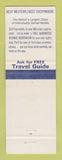 Matchbook Cover - Best Western Hapiday Motor Lodge Pearisburg VA