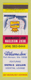 Matchbook Cover - Best Western Welcome Inn Fort Atkinson WI Satan's Cellar