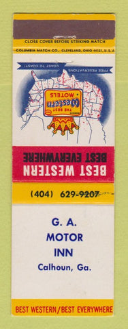 Matchbook Cover - Best Western GA Motor Inn Calhoun GA